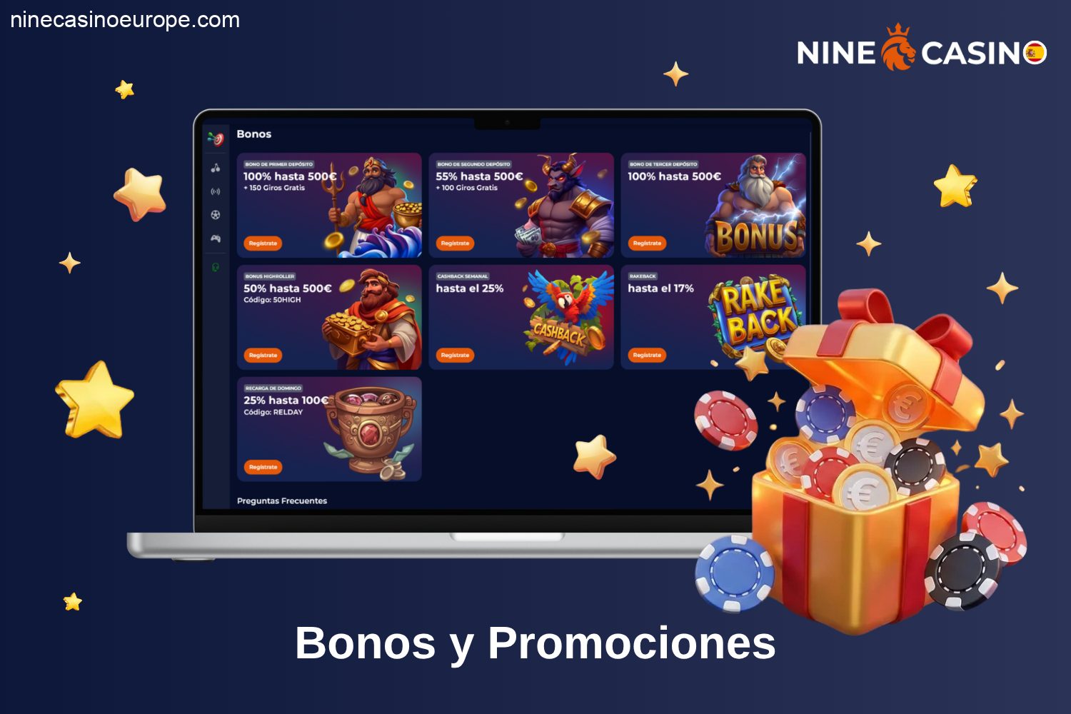 Bonos y promociones activas en Nine Casino España