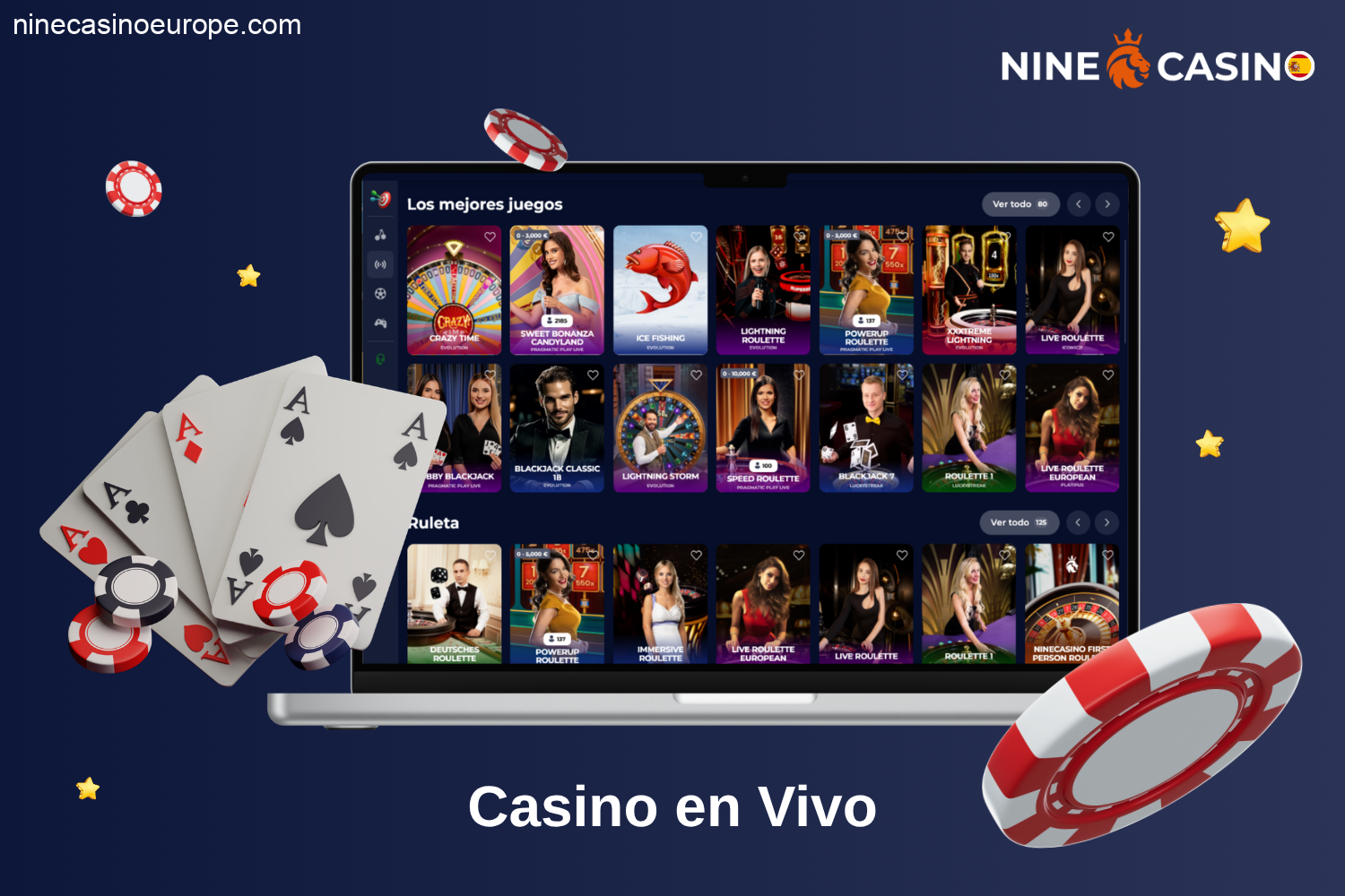 Casino en vivo en Nine Casino España con crupieres reales