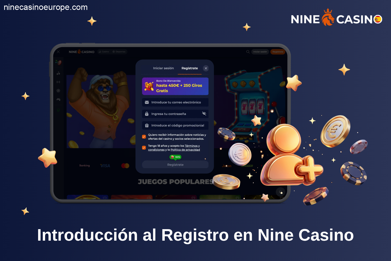 Introducción al registro en Nine Casino España