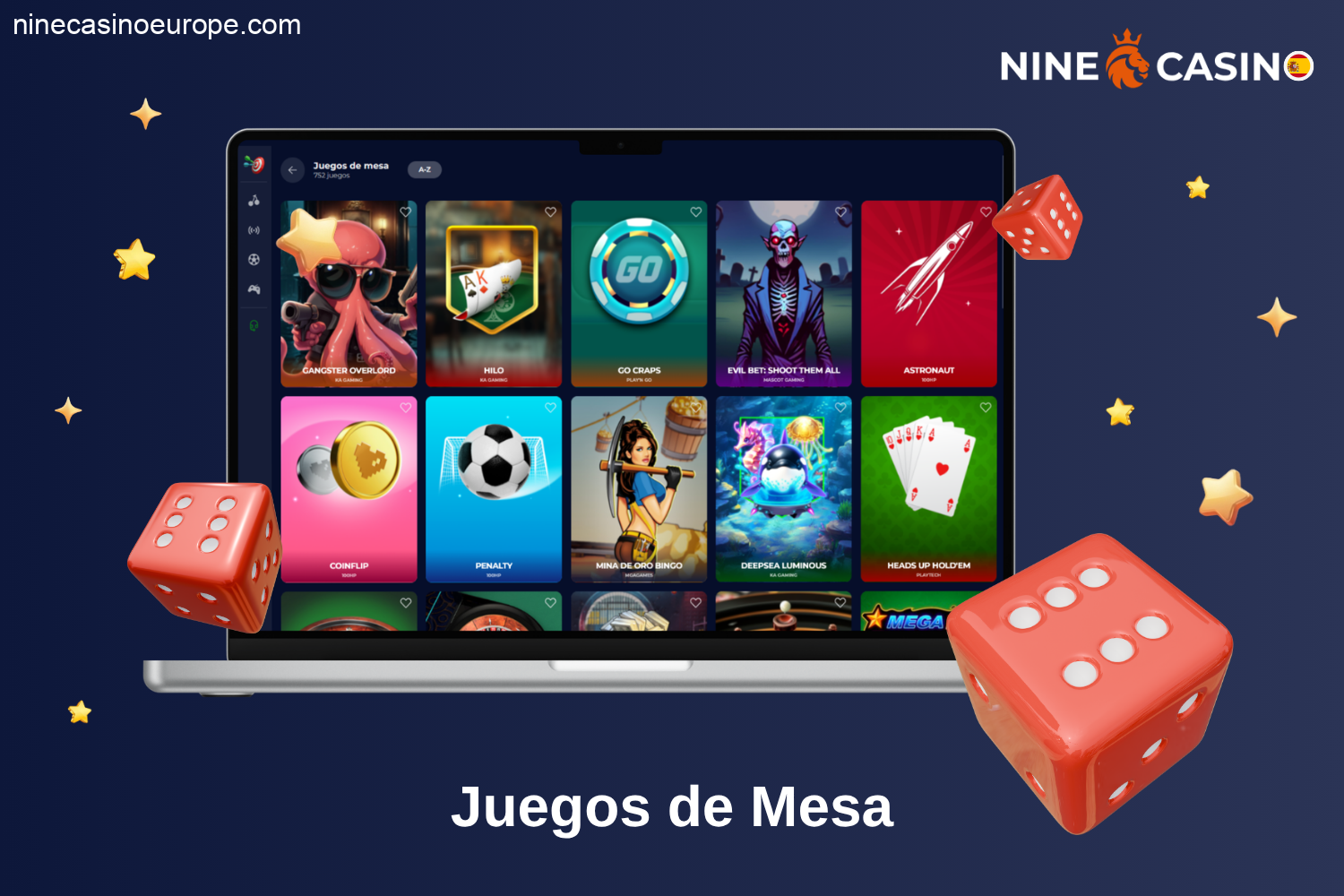 Juegos de mesa en Nine Casino España blackjack ruleta baccarat
