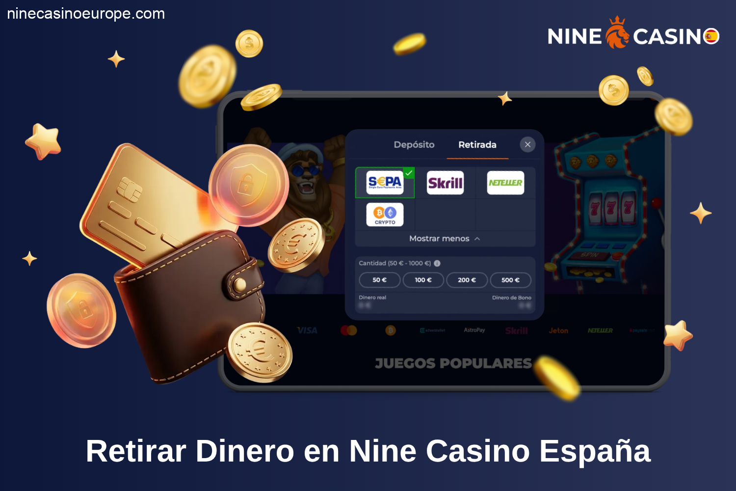 Retirar dinero en Nine Casino España guía de pagos